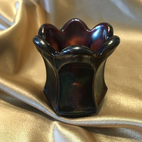 Other - Vintage Amethyst Carnival Glass Toothpick Holder